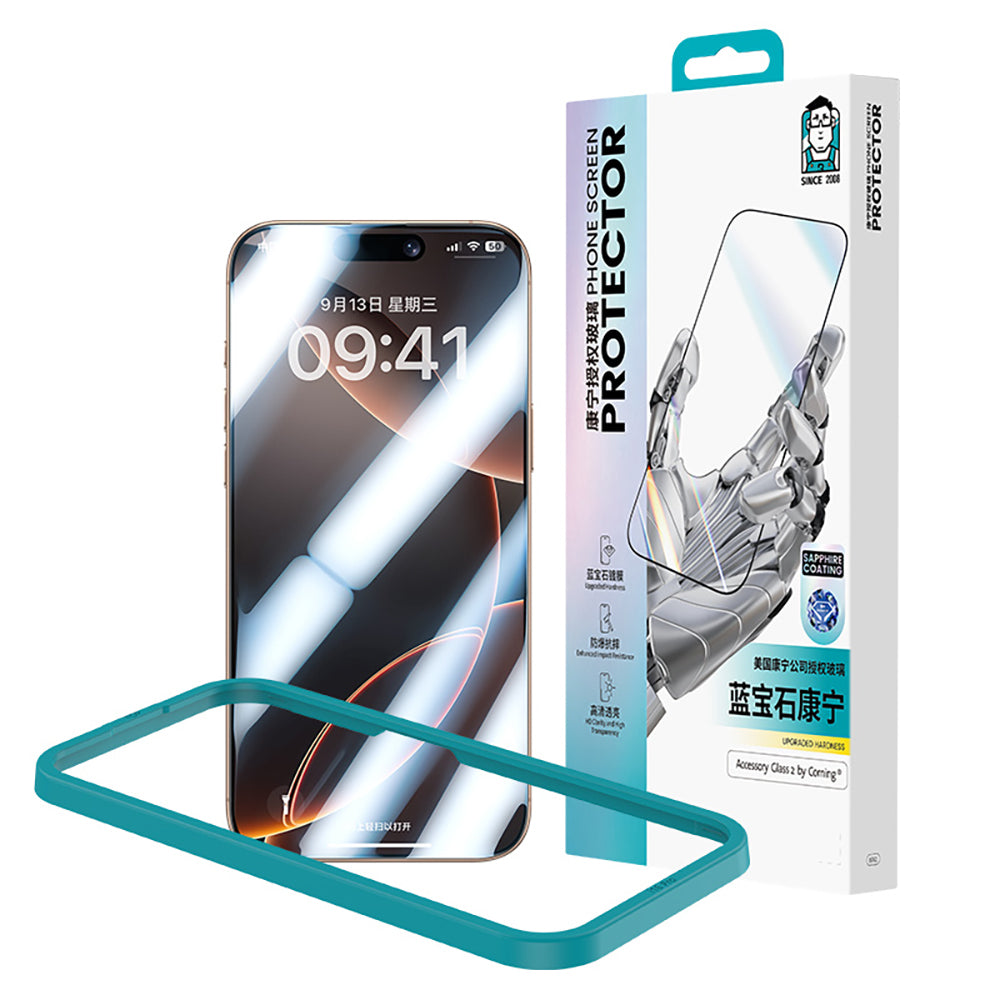 Apple iPhone 16 Pro Max Benks Glass Warrior Safir Coating Ultra İnce Cam Ekran Koruyucu Siyah