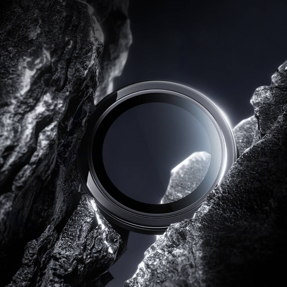 Apple iPhone 16 Pro Max Benks Parlama Önleyici Glass Warrior Metal Kamera Lens Koruyucu Titanyum-Gri