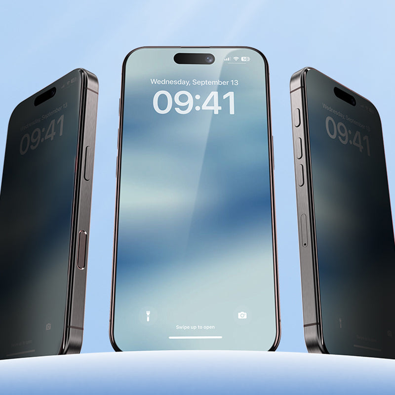 Apple iPhone 16 Pro Max Benks Ultra İnce Kenarlı Privacy Hayalet Ekran Koruyucu + Kolay Uygulama Aparatlı Siyah