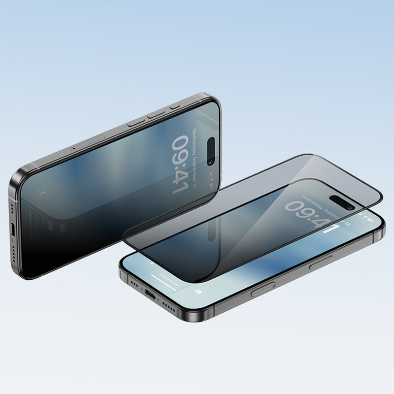 Apple iPhone 16 Pro Max Benks Ultra İnce Kenarlı Privacy Hayalet Ekran Koruyucu + Kolay Uygulama Aparatlı Siyah