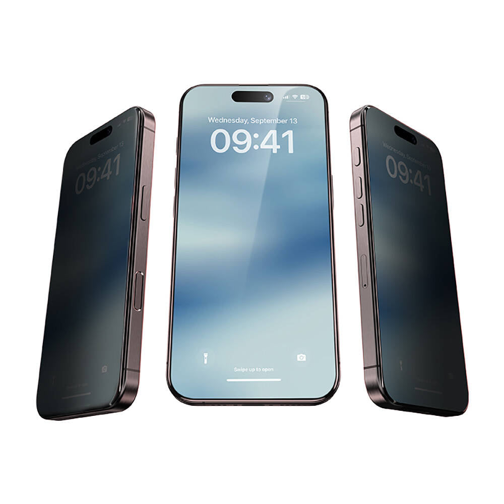 Apple iPhone 16 Pro Max Benks Ultra Shield 0.3mm Privacy Ekran Koruyucu + Kolay Uygulama Aparatlı Siyah