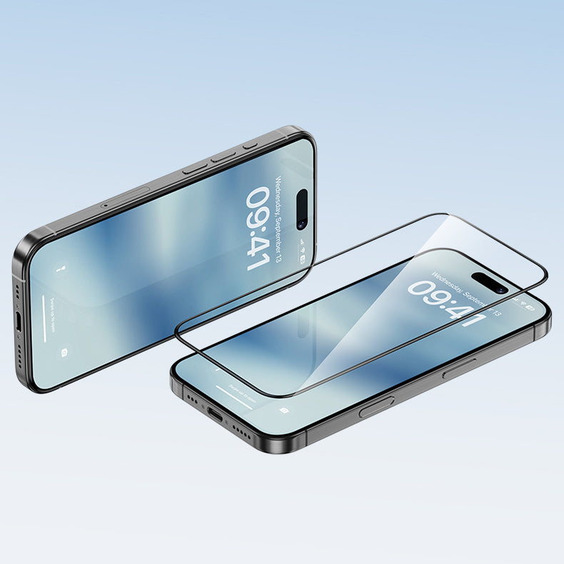 Apple iPhone 16 Pro Max Benks Ultra Shield 0.9mm Çerçeveli 0.3mm Ekran Koruyucu + Kolay Uygulama Aparatlı Siyah