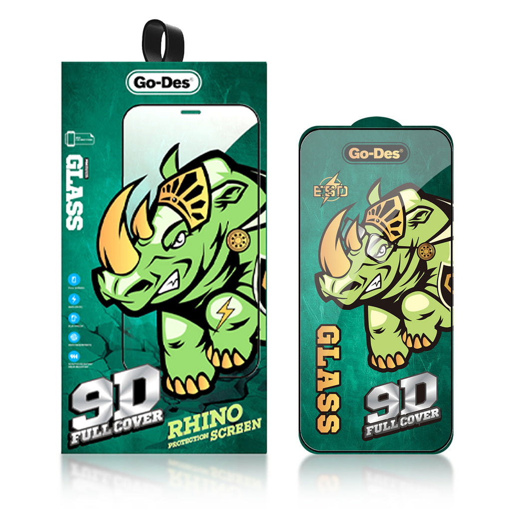 Apple iPhone 16 Pro Max Go Des 9D Full Cover Temperli Cam Ekran Koruyucu Siyah