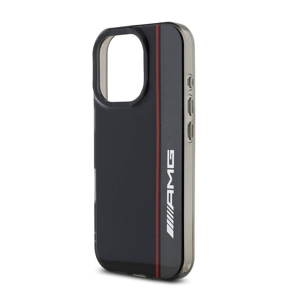 Apple iPhone 16 Pro Max Kılıf AMG Orjinal Lisanslı M-safe Şarj Özellikli IML Baskı Logolu Çift Katmanlı Bow Lines Kapak Beyaz