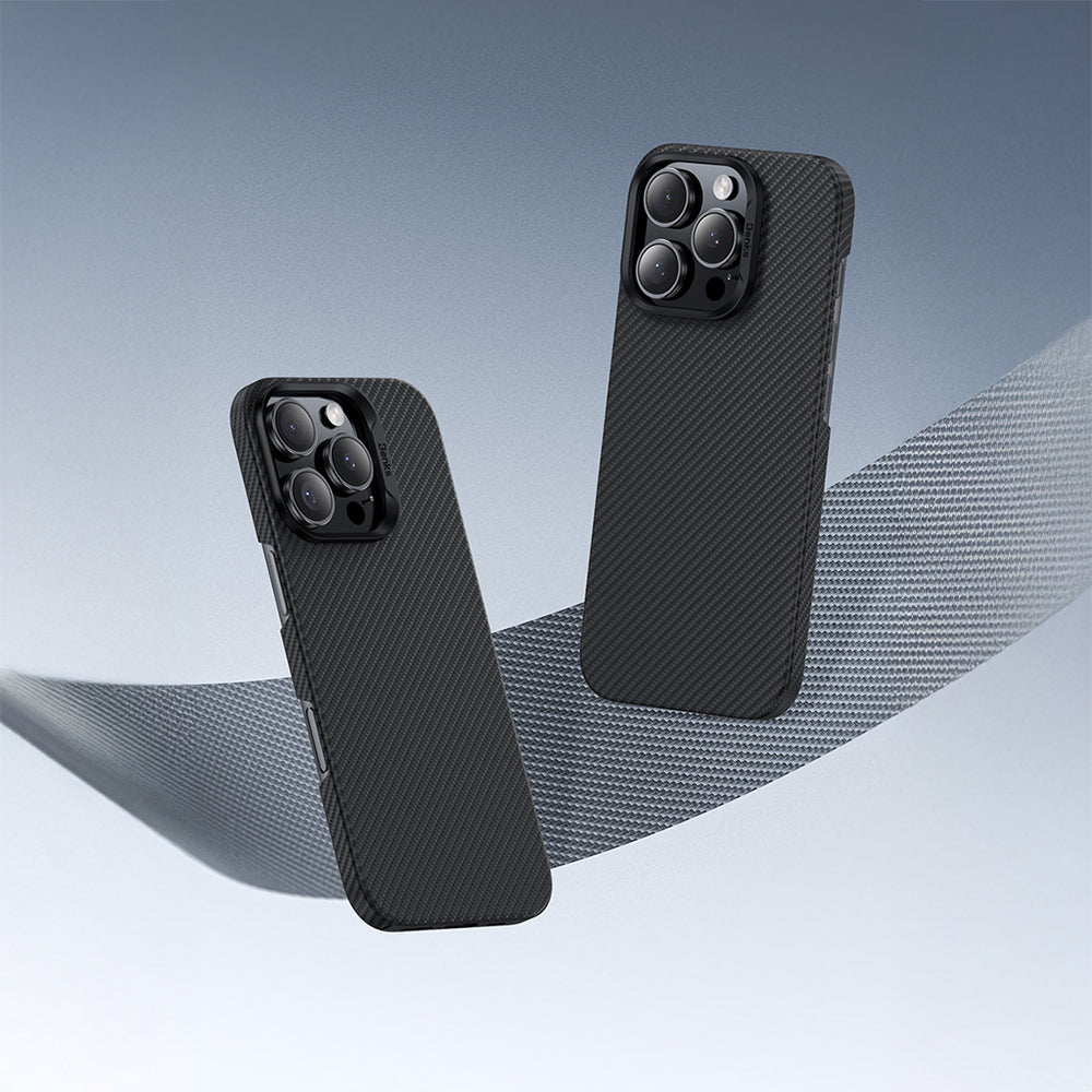 Apple iPhone 16 Pro Max Kılıf Benks M-safe Şarj Özellikli Metal Kamera Çerçeveli Magnetik ArmorAir 600D Kevlar Fiber Kapak Siyah