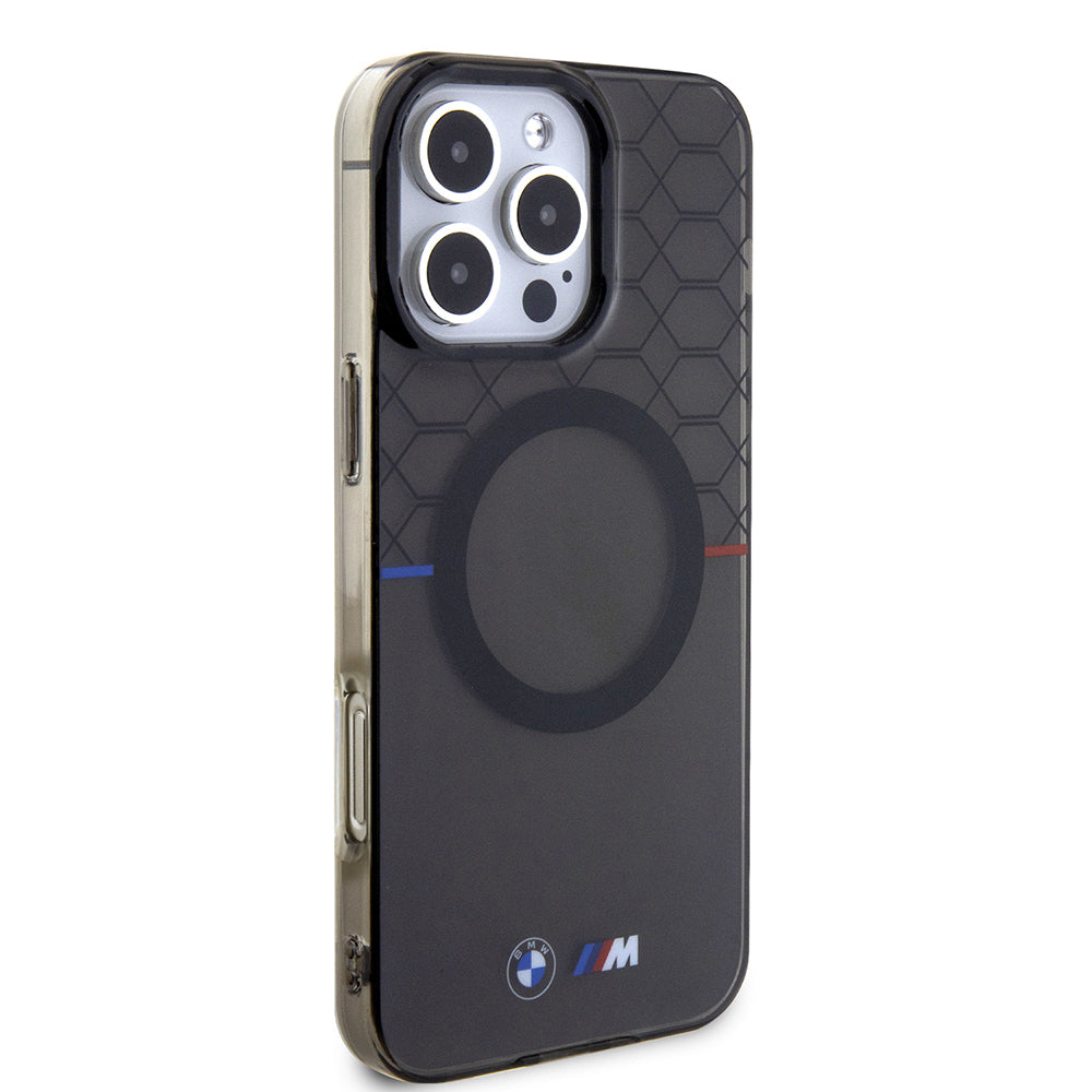 Apple iPhone 16 Pro Max Kılıf BMW Magsafe Şarj Özellikli Transparan M Dizayn Orjinal Lisanslı Kapak Gri
