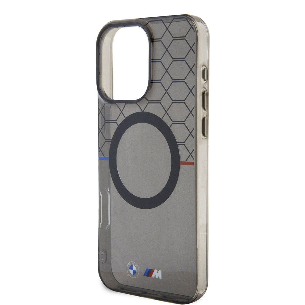 Apple iPhone 16 Pro Max Kılıf BMW Magsafe Şarj Özellikli Transparan M Dizayn Orjinal Lisanslı Kapak Gri
