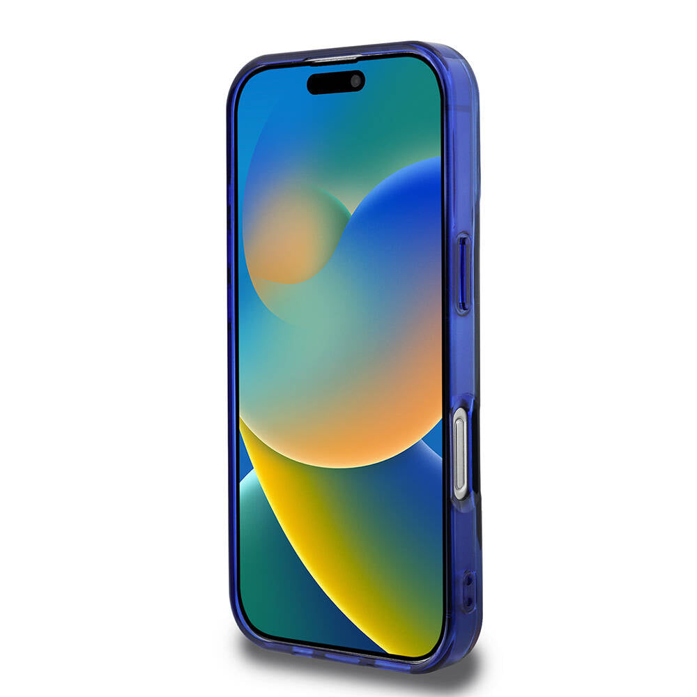 Apple iPhone 16 Pro Max Kılıf BMW Orjinal Lisanslı M-safe Şarj Özellikli M Logolu Üç Renk Çizgili Motorsport Circle Kapak Şeffaf