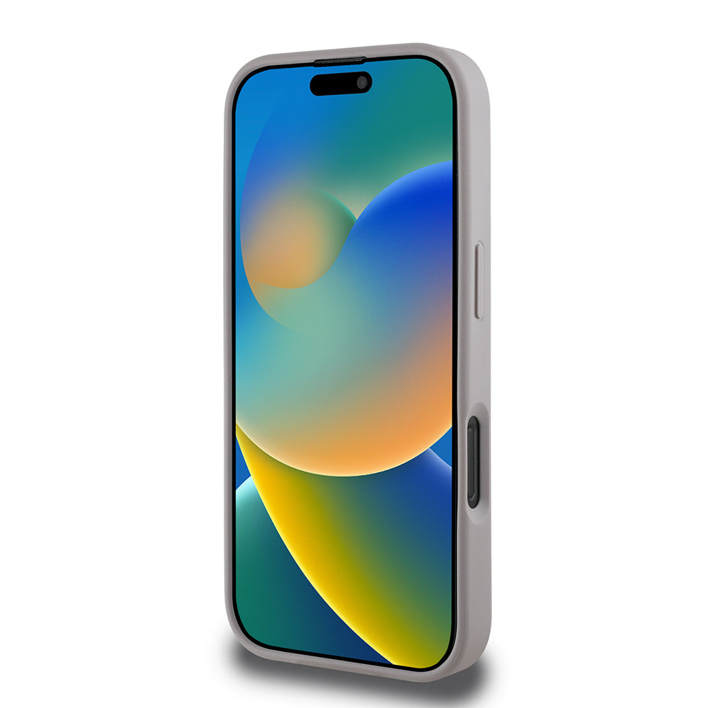 Apple iPhone 16 Pro Max Kılıf Guess Orjinal Lisanslı Gül Baskılı Büyük Metal Logo Dizaynlı Kapak Siyah