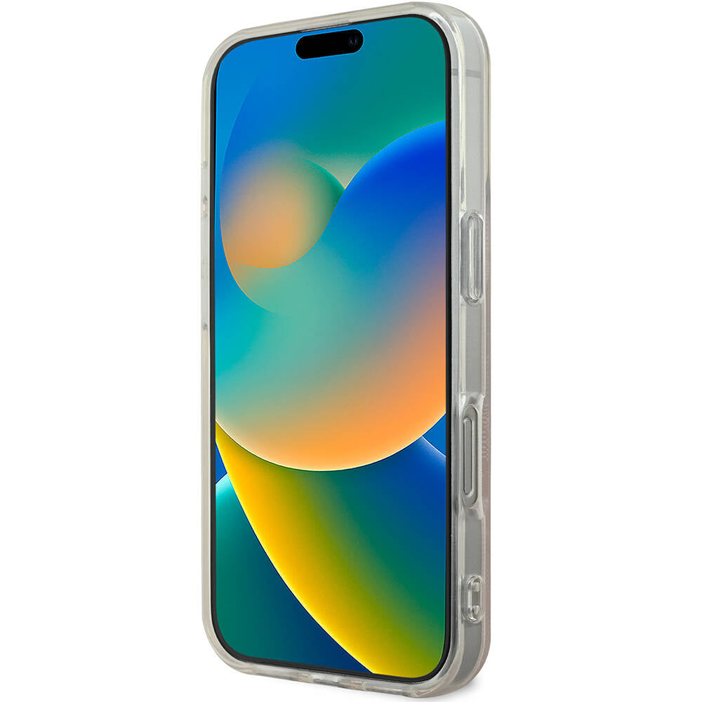 Apple iPhone 16 Pro Max Kılıf Guess Orjinal Lisanslı M-safe Şarj Özellikli Yazı Logolu 4G Desenli Kapak Kahverengi