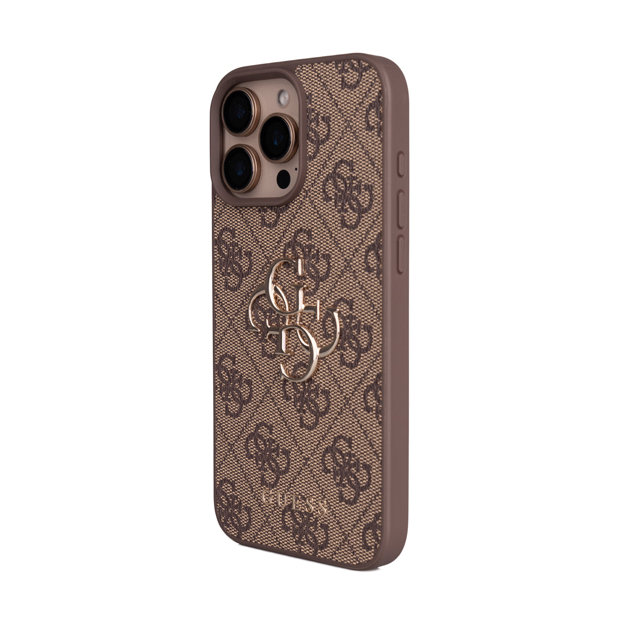 Apple iPhone 16 Pro Max Kılıf Guess Orjinal Lisanslı PU Deri 4G Büyük Metal Logolu Çapraz Vücut Askılı Kapak Siyah