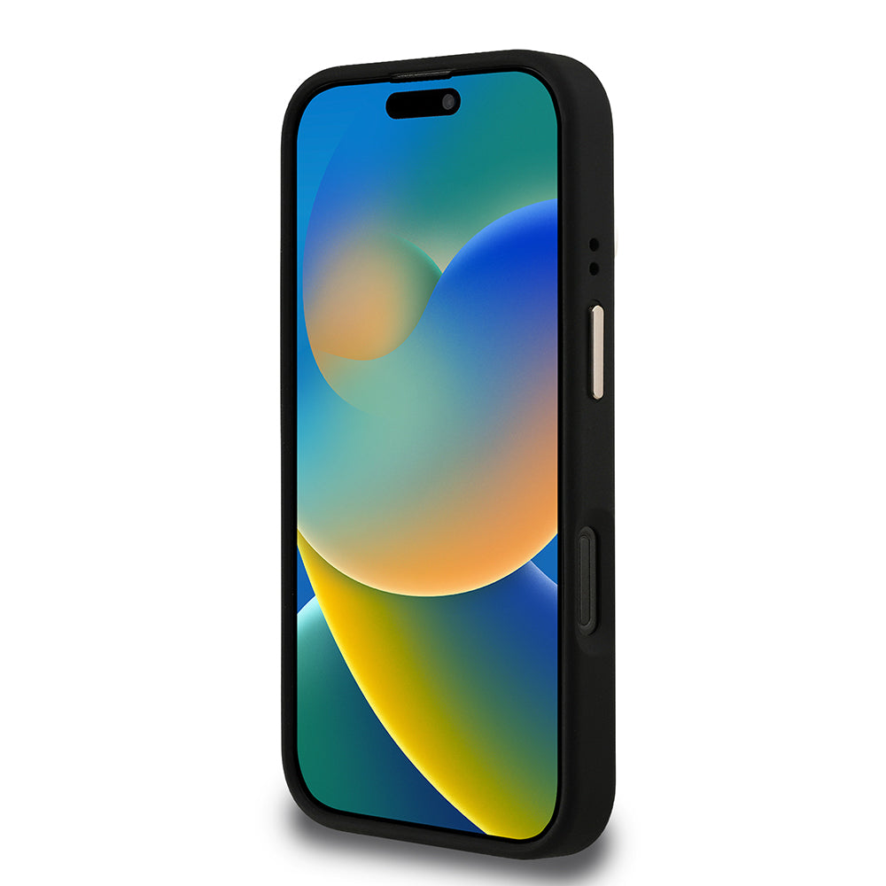 Apple iPhone 16 Pro Max Kılıf Guess Orjinal Lisanslı PU Deri 4G Desenli Metal Büyük 4G ve Yazı Logolu Kamera Standlı Kapak Pembe