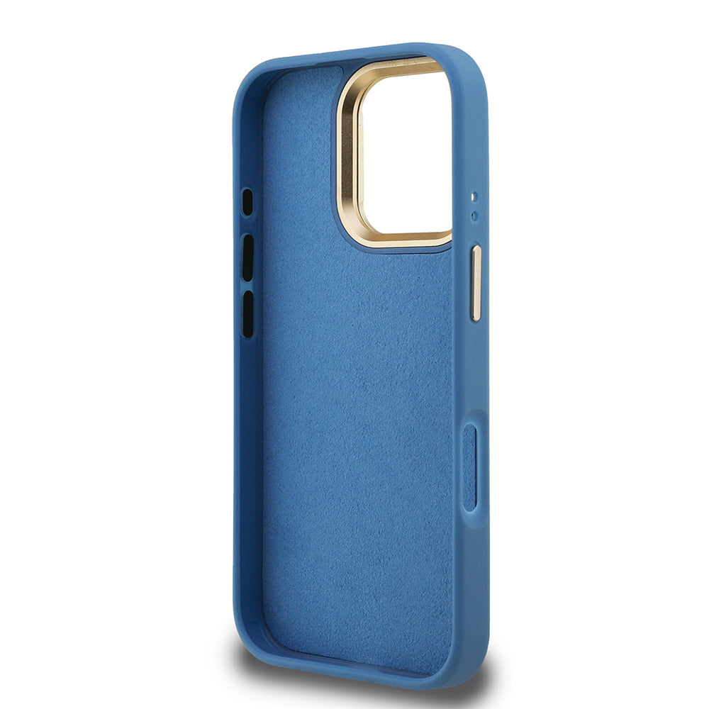 Apple iPhone 16 Pro Max Kılıf Guess Orjinal Lisanslı PU Deri 4G Desenli Metal Büyük 4G ve Yazı Logolu Kamera Standlı Kapak Kahverengi