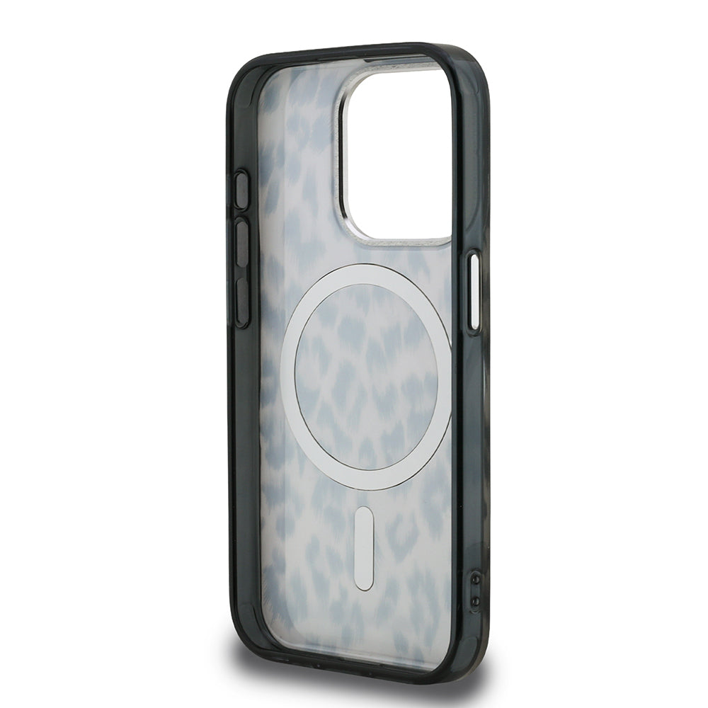 Apple iPhone 16 Pro Max Kılıf Karl Lagerfeld Orjinal Lisanslı IML Leopar Baskılı Kapak Kahverengi