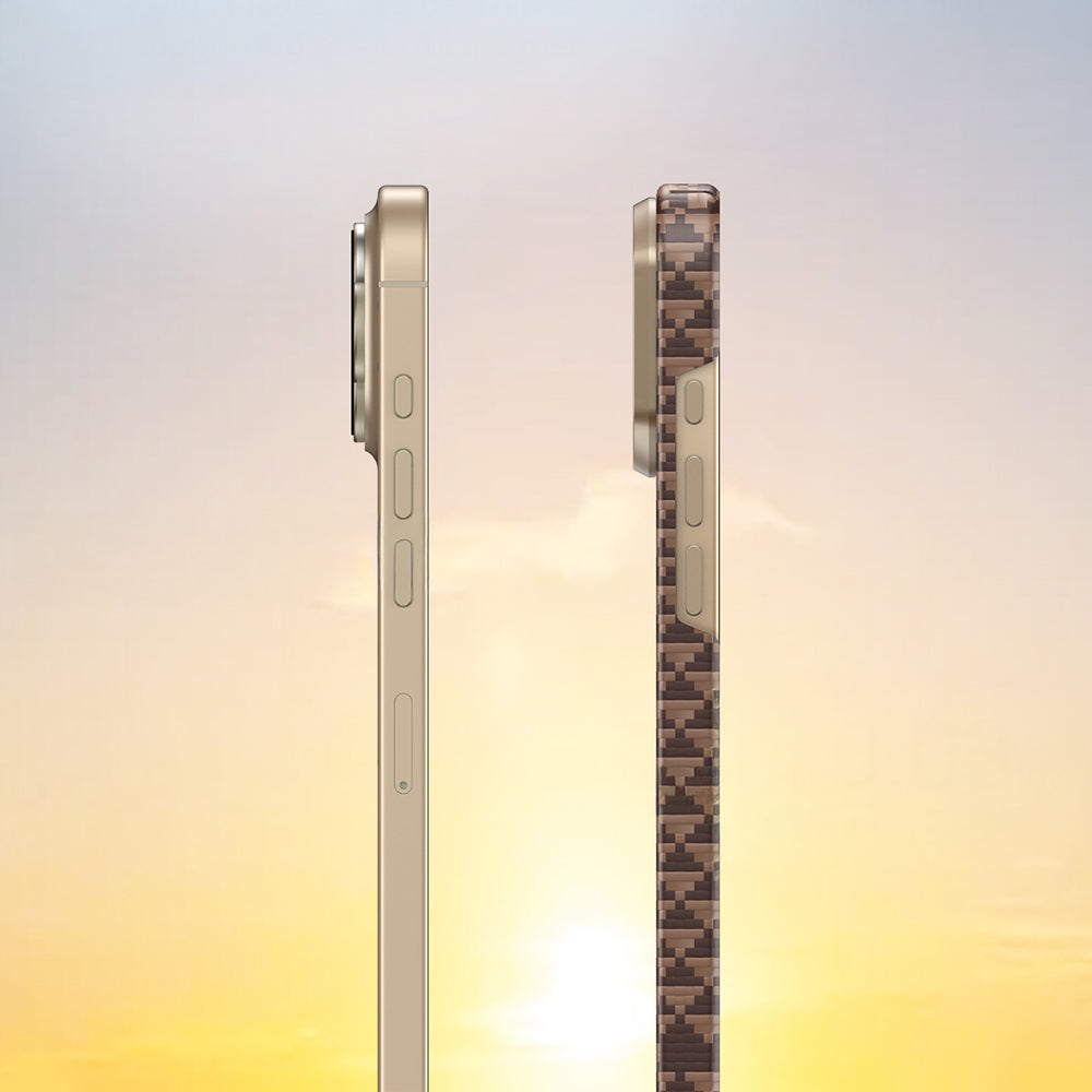 Apple iPhone 16 Pro Max Kılıf M-safe Şarj Özellikli Raptic Aramid Skin Origin Serisi Kapak Kırmızı