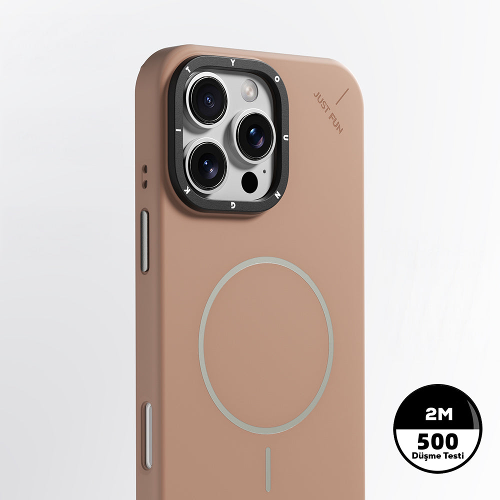 Apple iPhone 16 Pro Max Kılıf M-safe Şarj Özellikli Youngkit Dynamag Serisi Kapak Gri