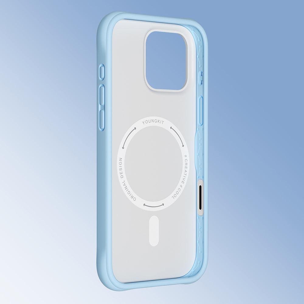 Apple iPhone 16 Pro Max Kılıf M-safe Şarj Özellikli Youngkit Macaroon Serisi Kapak Kırmızı