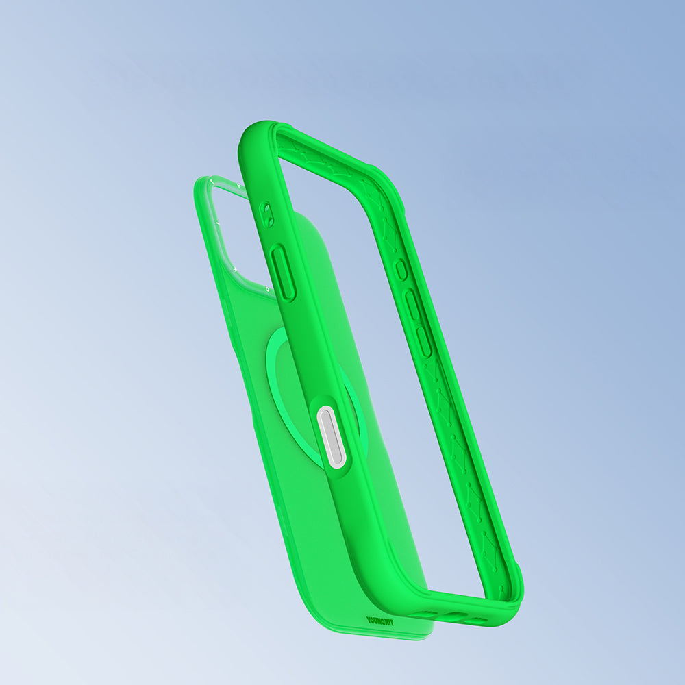 Apple iPhone 16 Pro Max Kılıf M-safe Şarj Özellikli Youngkit Macaroon Serisi Kapak Siyah