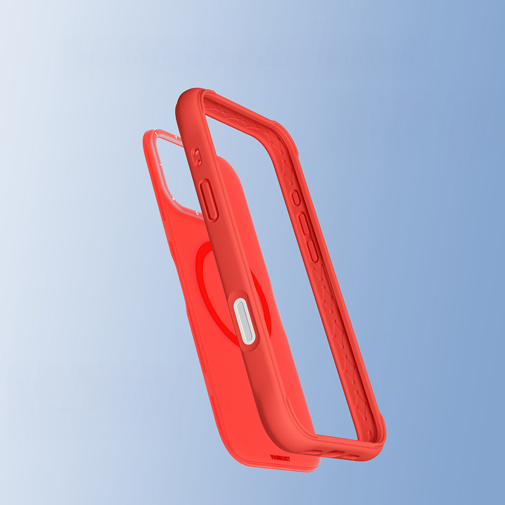 Apple iPhone 16 Pro Max Kılıf M-safe Şarj Özellikli Youngkit Macaroon Serisi Kapak Siyah