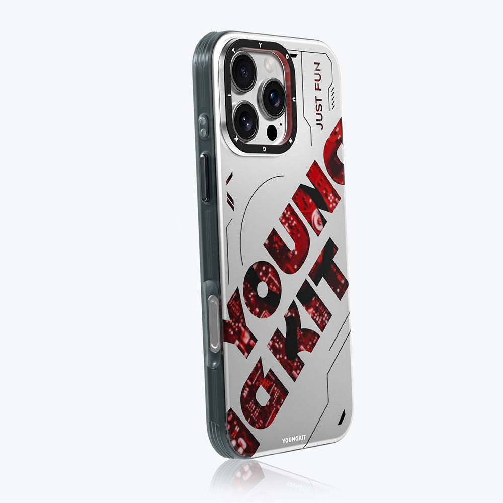 Apple iPhone 16 Pro Max Kılıf M-safe Şarj Özellikli Airbagli Çift Katmanlı Youngkit Future Serisi Kapak Yeşil