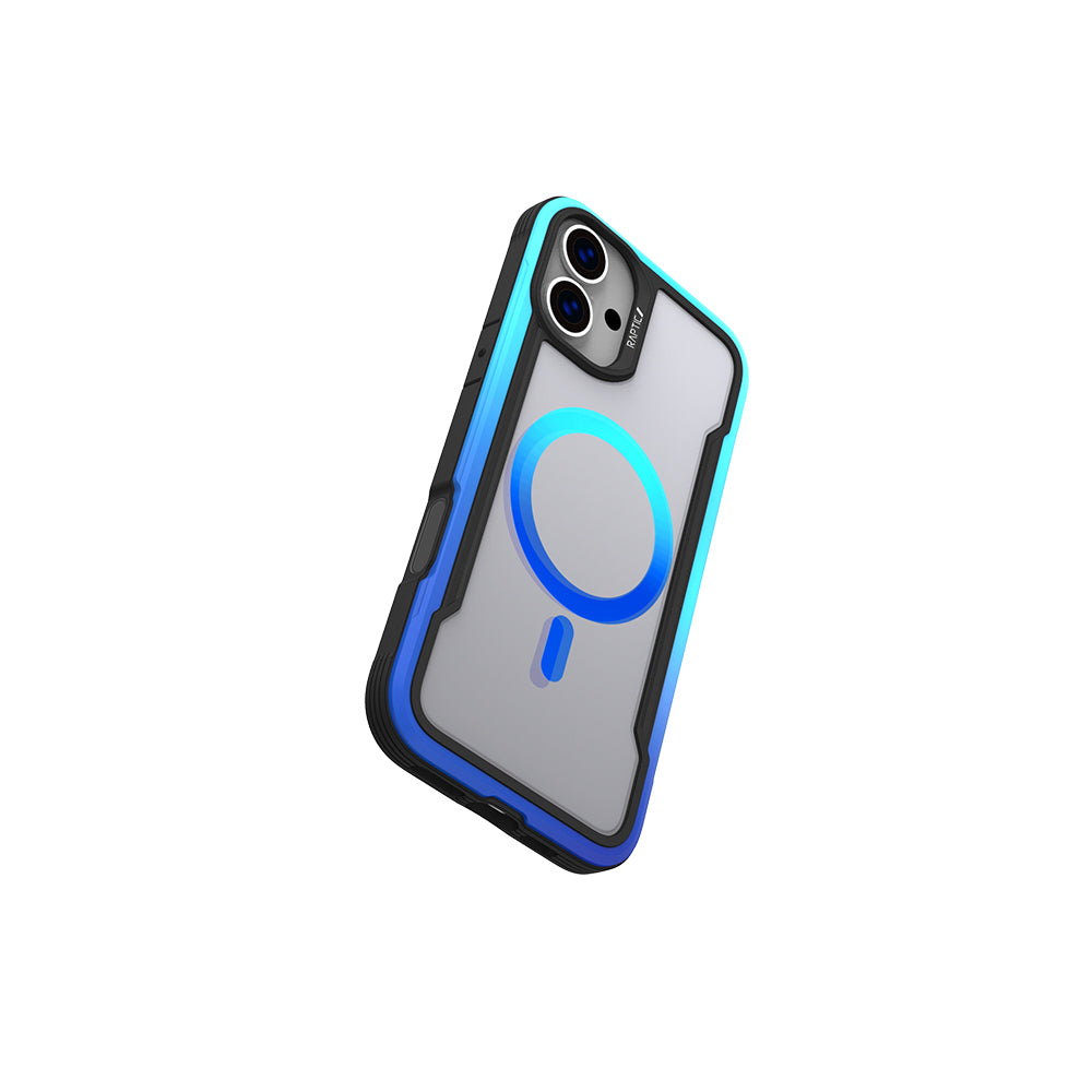 Apple iPhone 16 Pro Max Kılıf M-safe Şarj Özellikli Airbagli Raptic Shield 2.0 Serisi Şeffaf Arka Yüzey Kapak Turkuaz