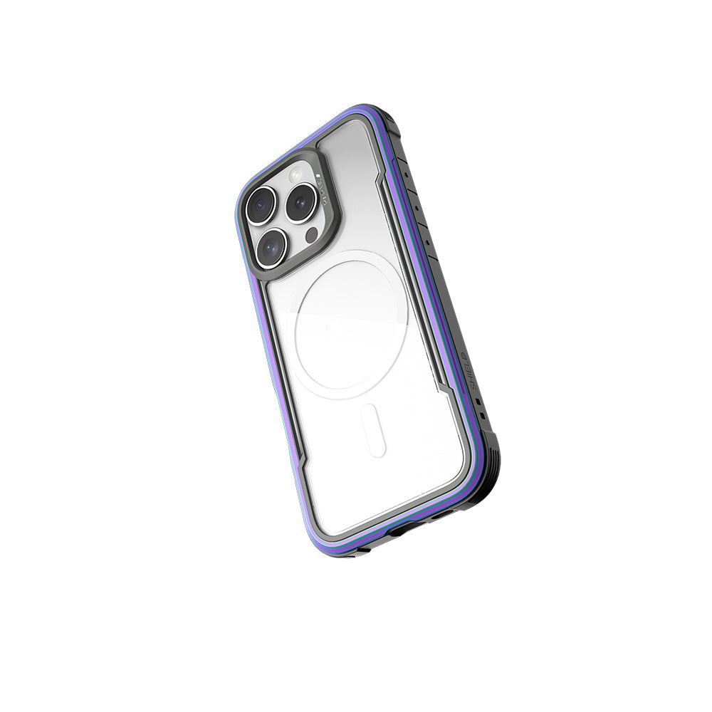 Apple iPhone 16 Pro Max Kılıf M-safe Şarj Özellikli Airbagli Raptic Shield Serisi Şeffaf Arka Yüzey Kapak Colorful