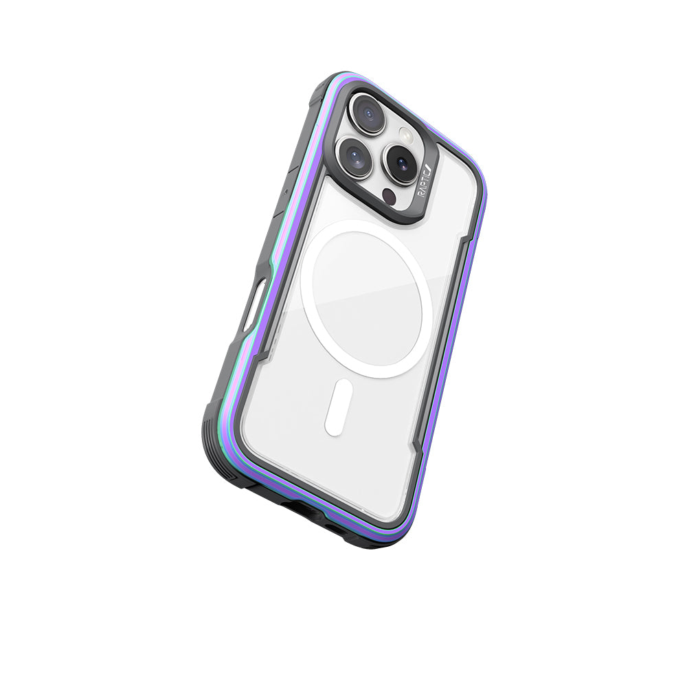 Apple iPhone 16 Pro Max Kılıf M-safe Şarj Özellikli Airbagli Raptic Shield Serisi Şeffaf Arka Yüzey Kapak Yeşil