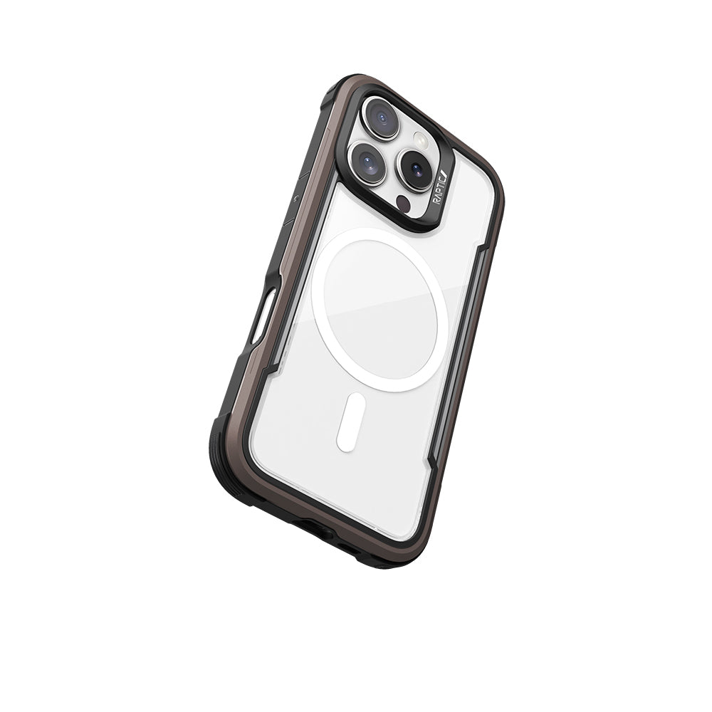 Apple iPhone 16 Pro Max Kılıf M-safe Şarj Özellikli Airbagli Raptic Shield Serisi Şeffaf Arka Yüzey Kapak Siyah