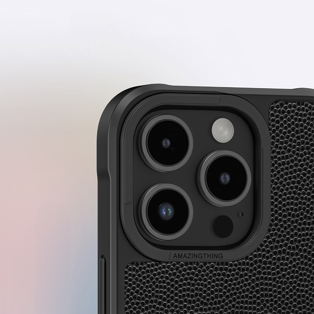 Apple iPhone 16 Pro Max Kılıf M-safe Şarj Özellikli Amazingthing Glamour Serisi Kapak Siyah