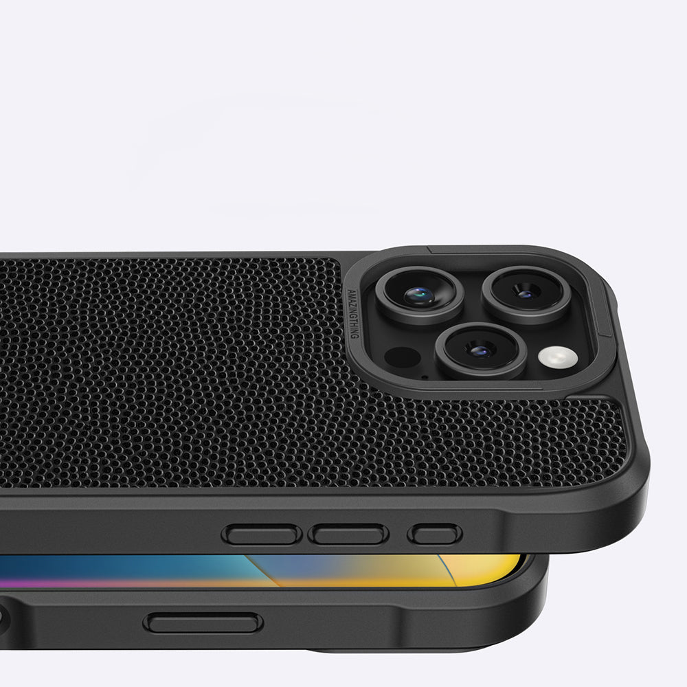 Apple iPhone 16 Pro Max Kılıf M-safe Şarj Özellikli Amazingthing Glamour Serisi Kapak Siyah