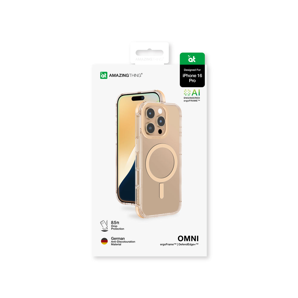 Apple iPhone 16 Pro Max Kılıf M-safe Şarj Özellikli Amazingthing Omni Serisi Kapak Gri