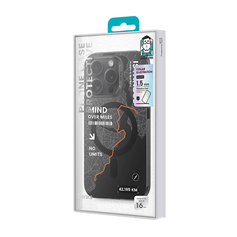 Apple iPhone 16 Pro Max Kılıf M-safe Şarj Özellikli Benks City Serisi Kapak Siyah