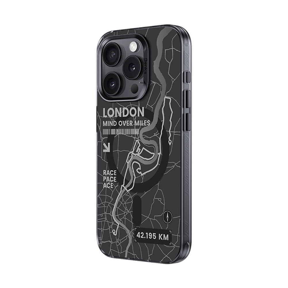 Apple iPhone 16 Pro Max Kılıf M-safe Şarj Özellikli Benks City Serisi Kapak Mavi