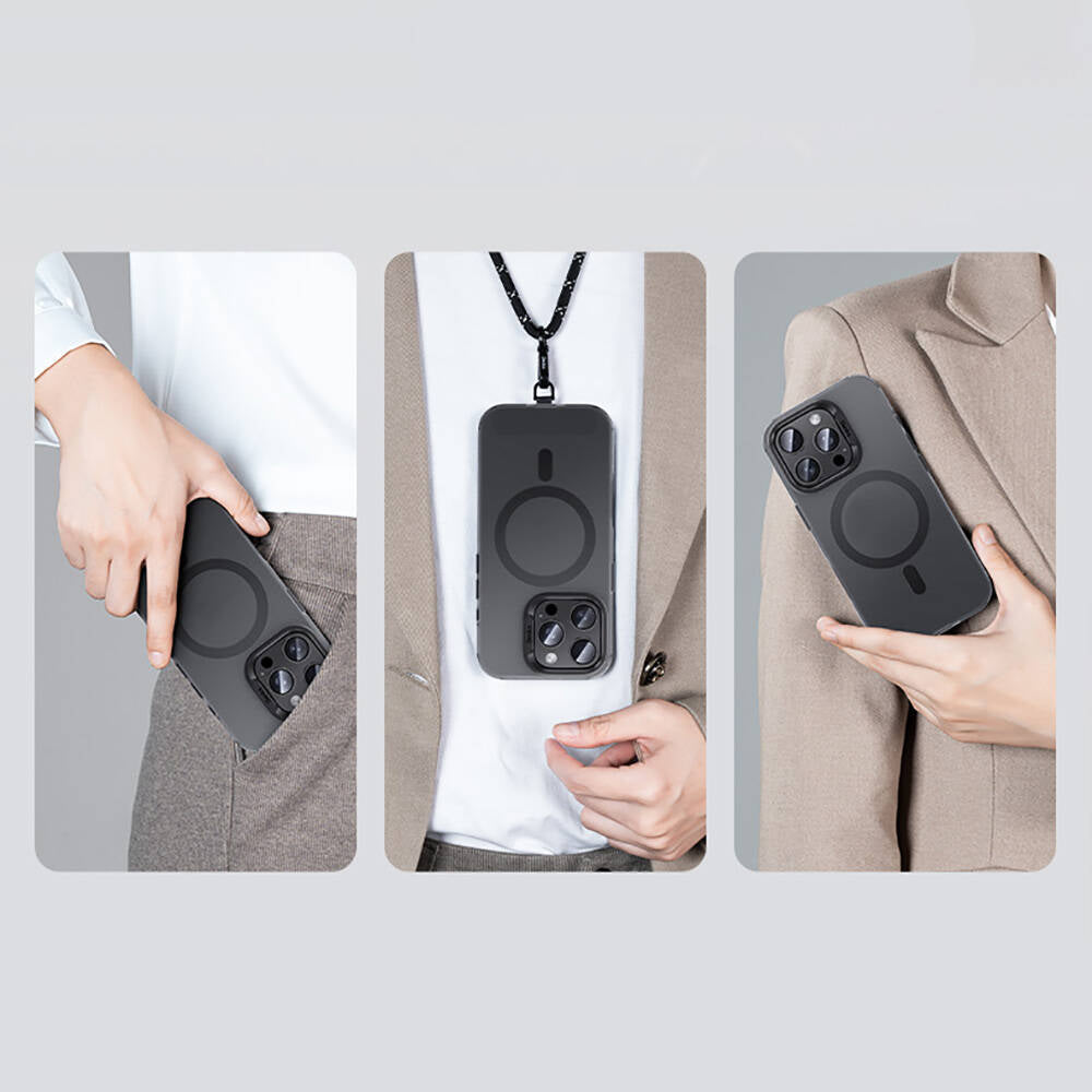 Apple iPhone 16 Pro Max Kılıf M-safe Şarj Özellikli Benks Lucid Armor Kapak Gold