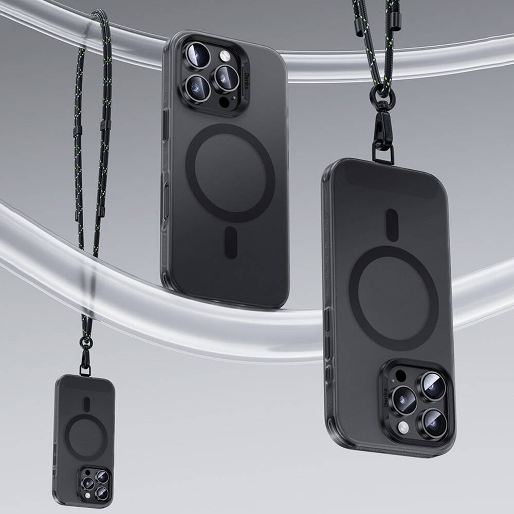 Apple iPhone 16 Pro Max Kılıf M-safe Şarj Özellikli Benks Lucid Armor Kapak Gold