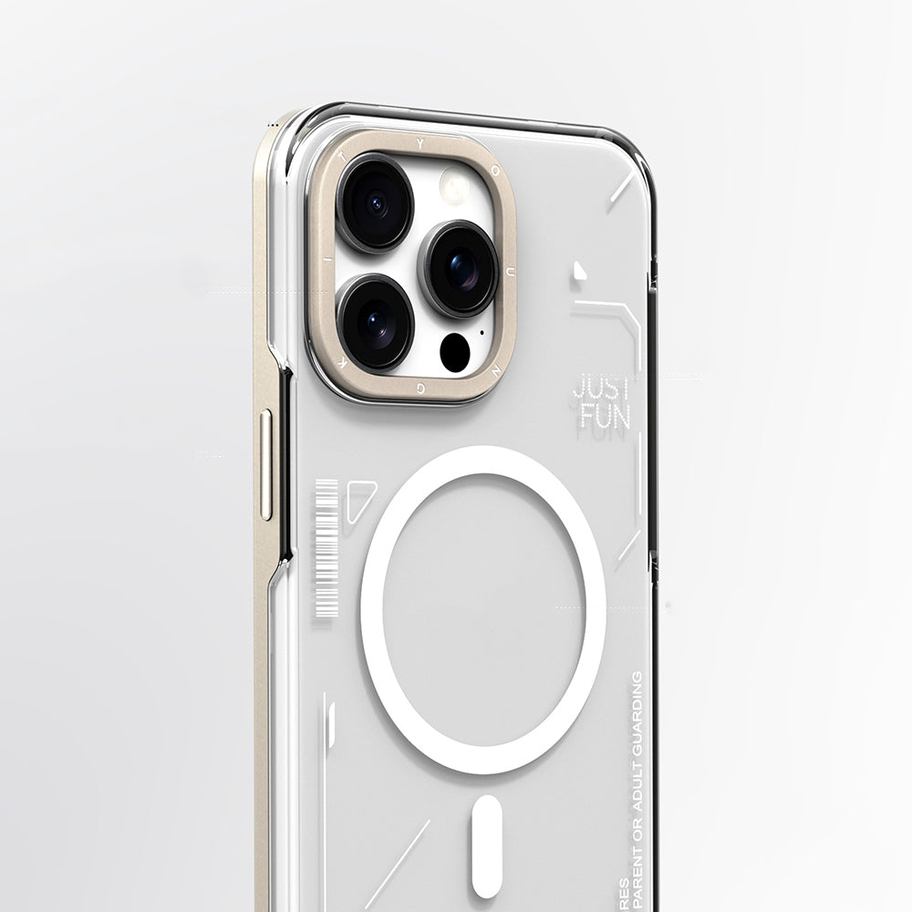 Apple iPhone 16 Pro Max Kılıf M-safe Şarj Özellikli Çıkarılabilir Arka Yüzeyli Youngkit Mecha Kapak Siyah