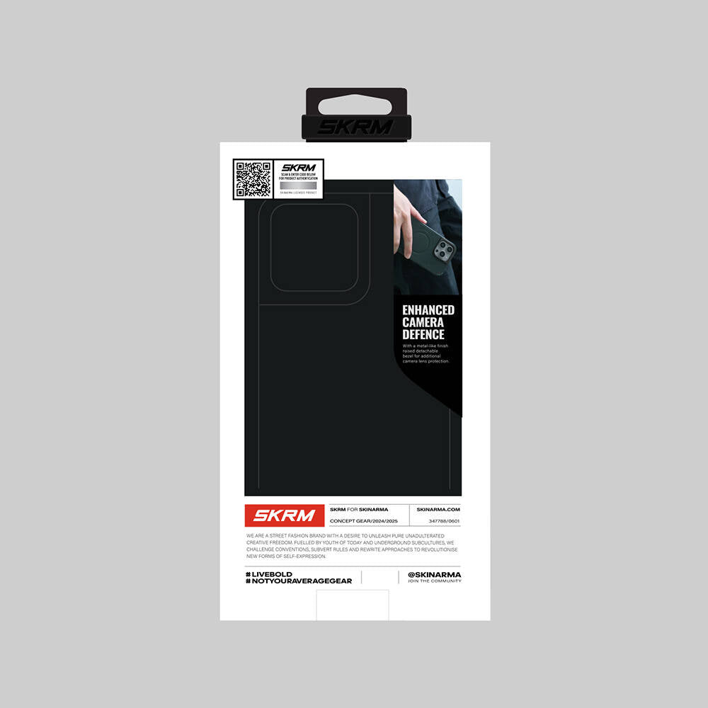 Apple iPhone 16 Pro Max Kılıf M-safe Şarj Özellikli Metal Kamera Çerçeveli Skinarma Mecha Serisi Kapak Olive