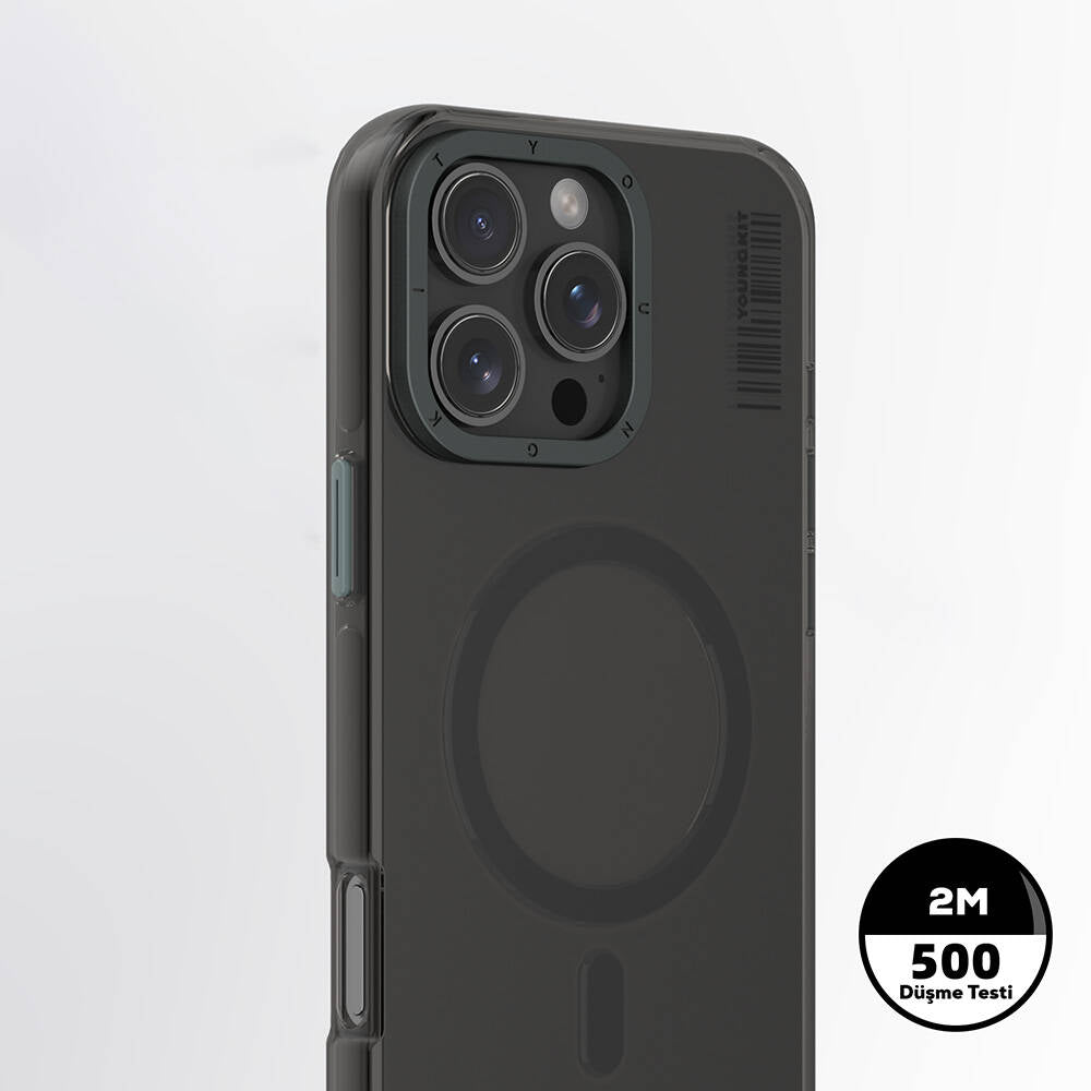 Apple iPhone 16 Pro Max Kılıf M-safe Şarj Özellikli Şeffaf Youngkit Crystal Shield Serisi Kapak Şeffaf