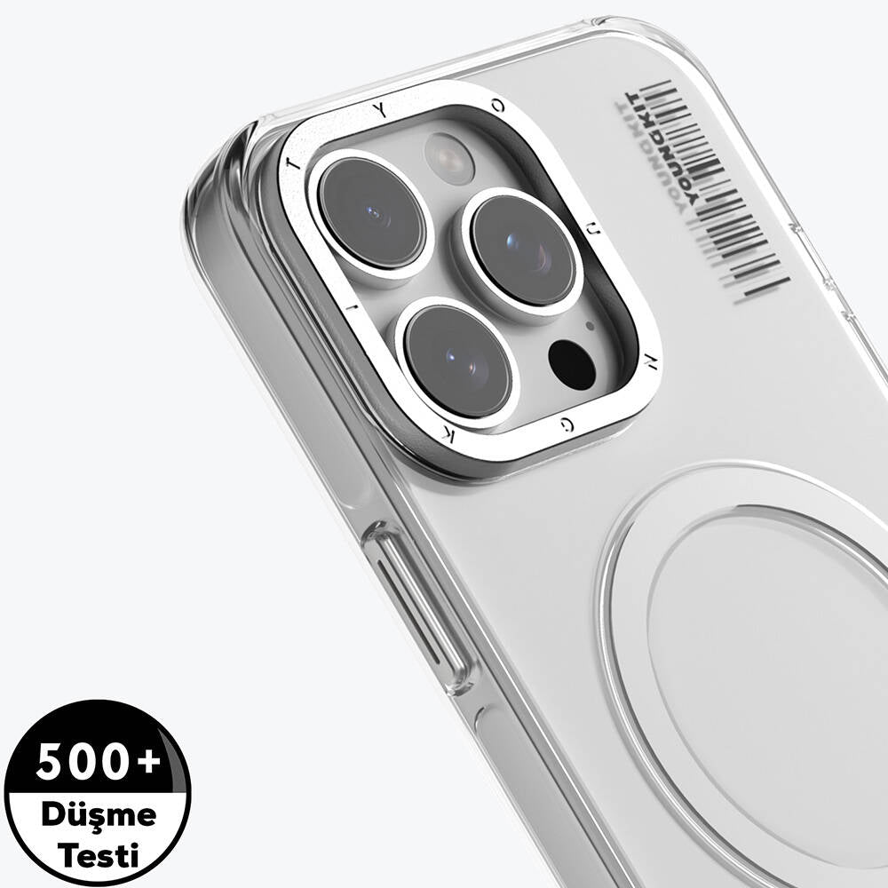 Apple iPhone 16 Pro Max Kılıf M-safe Şarj Özellikli Şeffaf Youngkit Crystal Shield Serisi Kapak Şeffaf
