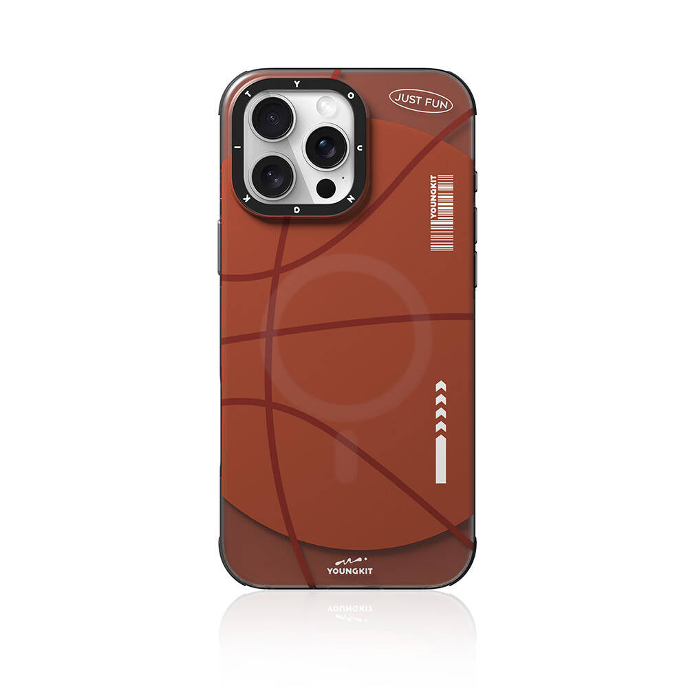 Apple iPhone 16 Pro Max Kılıf M-safe Şarj Özellikli Spor Tasarımlı Youngkit Dynamic Serisi Kapak Kahverengi