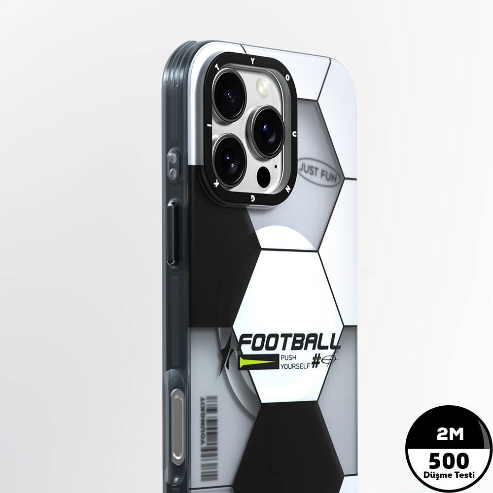 Apple iPhone 16 Pro Max Kılıf M-safe Şarj Özellikli Spor Tasarımlı Youngkit Dynamic Serisi Kapak Kahverengi