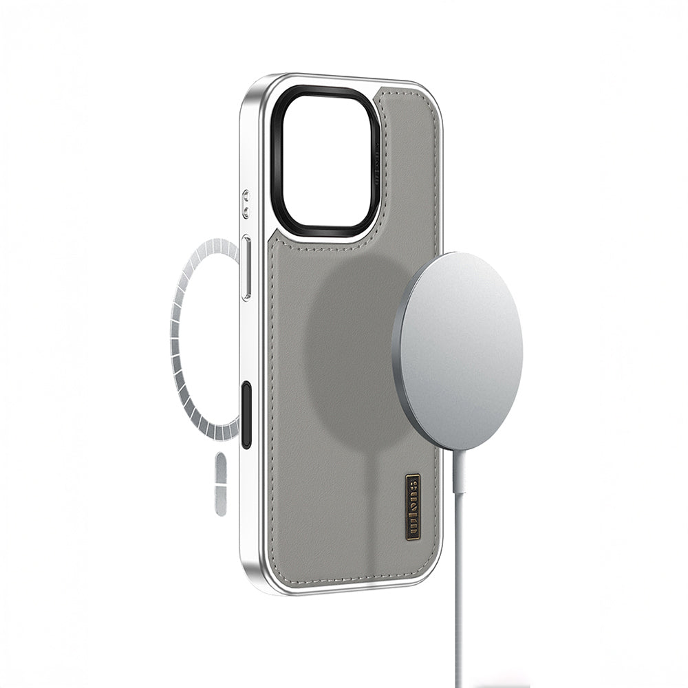 Apple iPhone 16 Pro Max Kılıf M-safe Şarj Özellikli Standlı Leto Kapak Gold