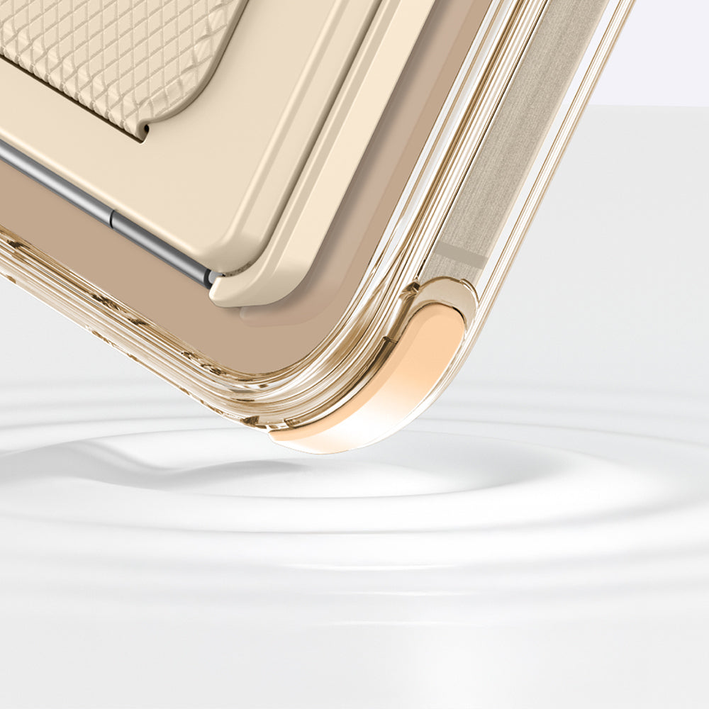 Apple iPhone 16 Pro Max Kılıf M-safe Şarj Özellikli Standlı Set Amazingthing Omni Adventure Serisi Kapak Rose Gold