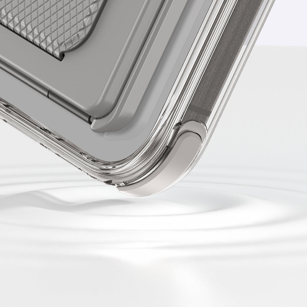 Apple iPhone 16 Pro Max Kılıf M-safe Şarj Özellikli Standlı Set Amazingthing Omni Adventure Serisi Kapak Gri