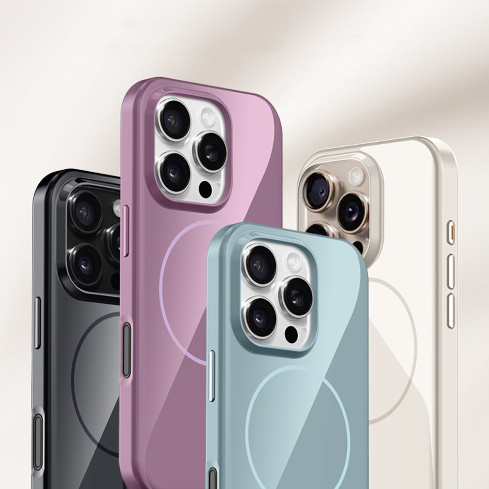 Apple iPhone 16 Pro Max Kılıf M-safe Şarj Özellikli Wlons Frego Kapak Siyah