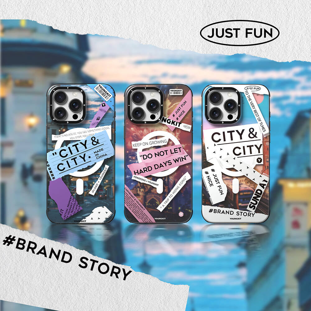 Apple iPhone 16 Pro Max Kılıf M-safe Şarj Özellikli Youngkit A-City Serisi Kapak Beyaz