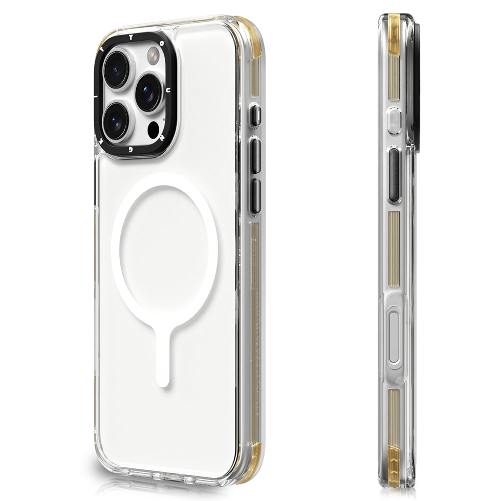 Apple iPhone 16 Pro Max Kılıf M-safe Şarj Özellikli YoungKit Crystal Color Serisi Kapak Şeffaf