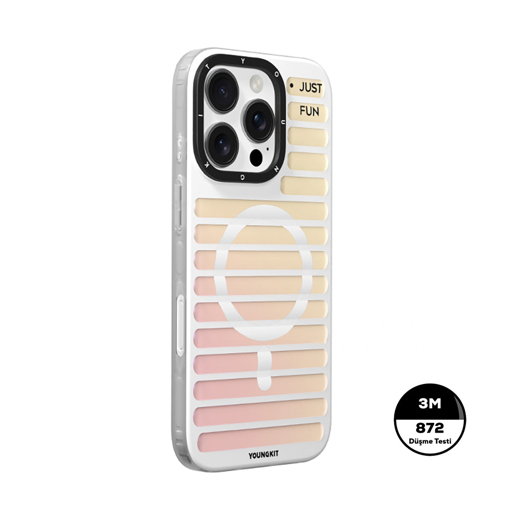 Apple iPhone 16 Pro Max Kılıf M-safe Şarj Özellikli Youngkit Geek Serisi Kapak Siyah