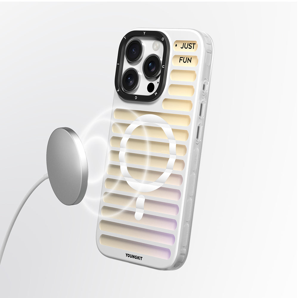 Apple iPhone 16 Pro Max Kılıf M-safe Şarj Özellikli Youngkit Geek Serisi Kapak Siyah