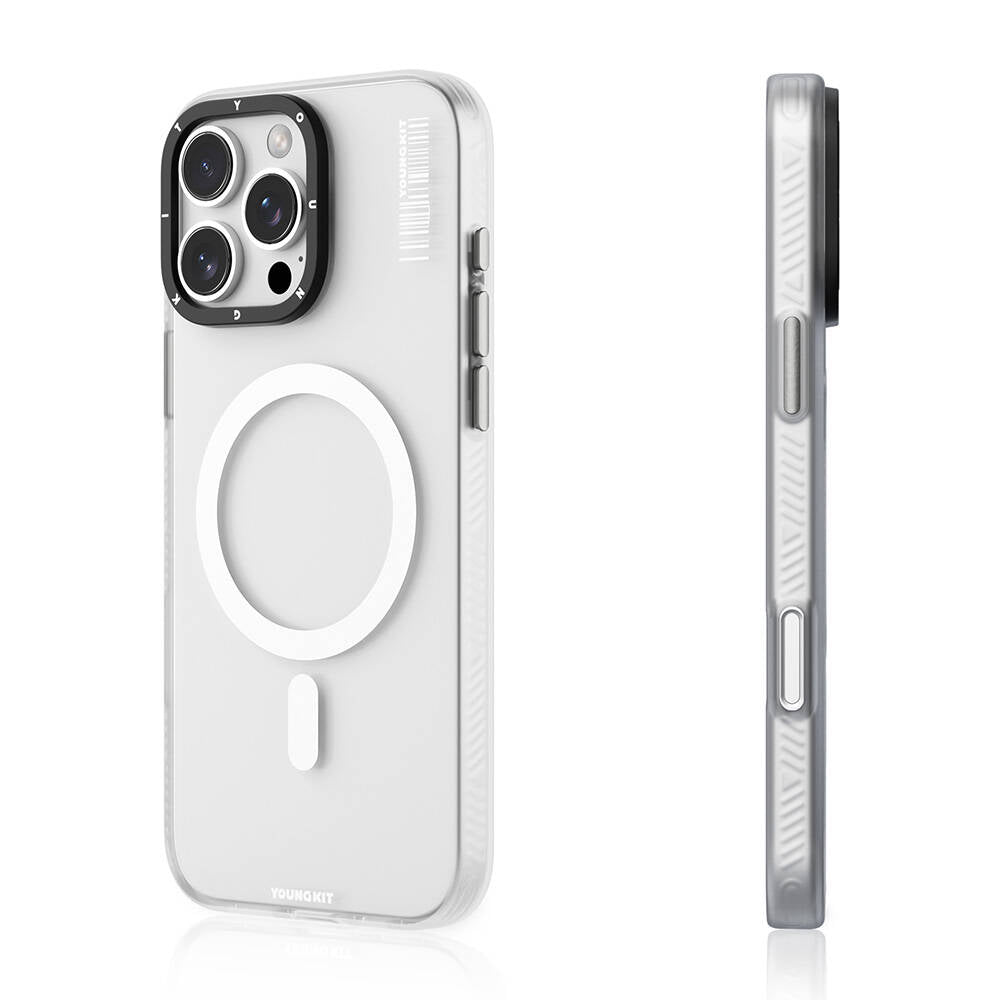 Apple iPhone 16 Pro Max Kılıf M-safe Şarj Özellikli Youngkit Hidden Sand Serisi Kapak Gold